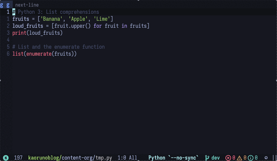 図4: python のupperメソッドをLLMに説明させている。これは地味に便利